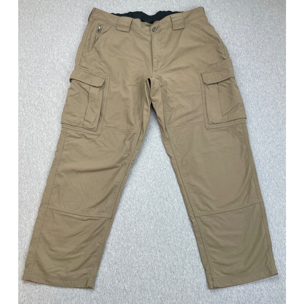 Duluth Trading Pants Mens 30 Beige 100% Nylon Cargo Canvas Straight